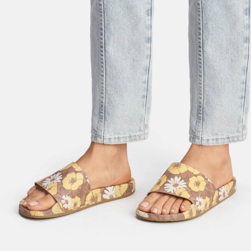 Coach Floral Slide Sandals